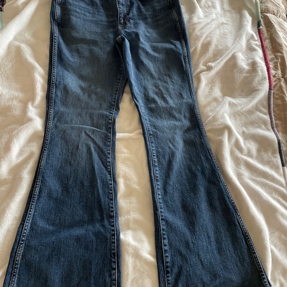 Wrangler Dark Blue Wide Leg Jeans 31x34
